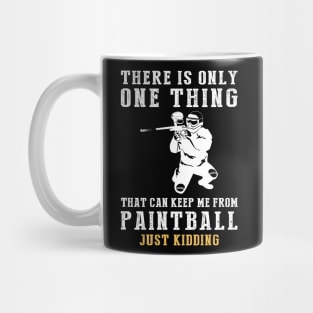 Paintball and Playful Banter - Unleash the Humorous Shots! Mug